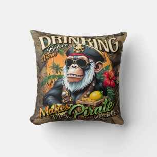 Coussin Boire avant 10h fait de vous un pirate pas un Alc