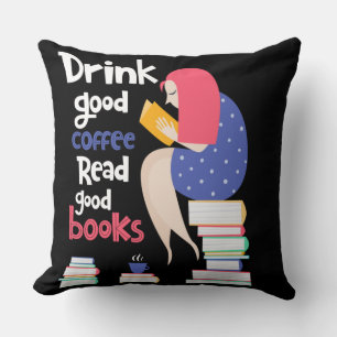Coussin Boire Bon Café Lire Bons Livres