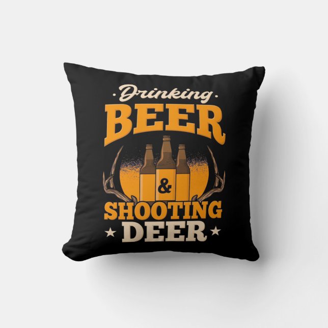 Coussin Boire De La Bière Et Chasser Le Cerf (Recto)