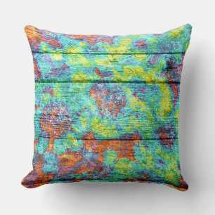 Coussin Bois Abstrait vintage