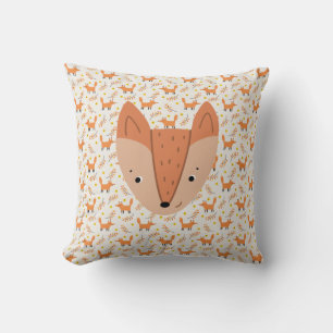 Coussin Bois Animaux Boho Design Fox