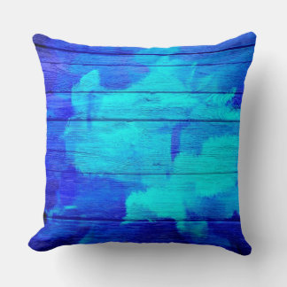 Coussin Bois bleu Vintage #2