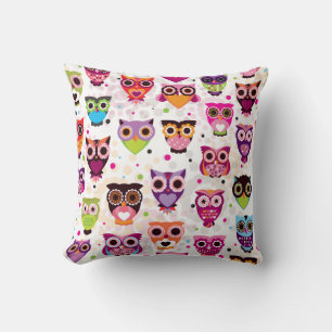 Coussin Bois Chouette Forêt Hoot Canapé de nuit Jeu d'orei