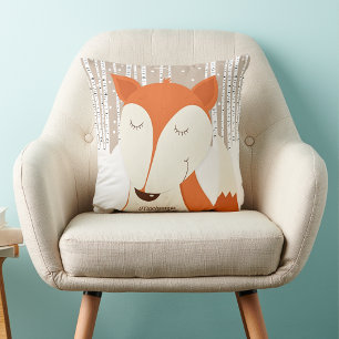 Coussin Bois d'hiver du renard roux