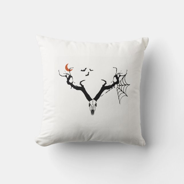 Coussin Bois effrayant de cerf bois (Recto)