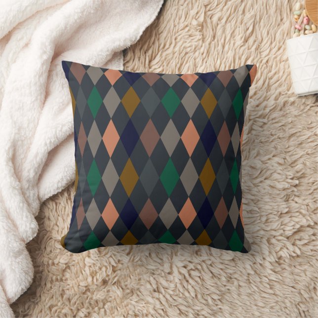 Coussin Bois foncé Harlequin Diamants (Couverture)