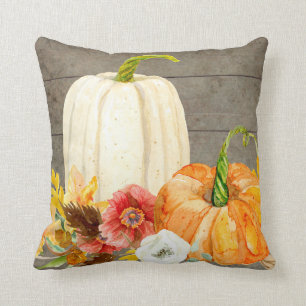 Coussin Bois rouge de feuille d'automne de pavot de