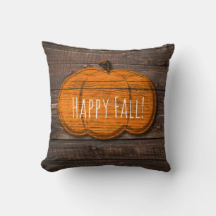 Coussin Bois rustique Citrouille Halloween Automne Décor d
