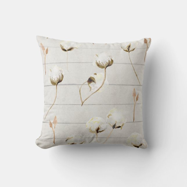 Coussin Bois rustique moderne de Shiplap de capsule de (Recto)