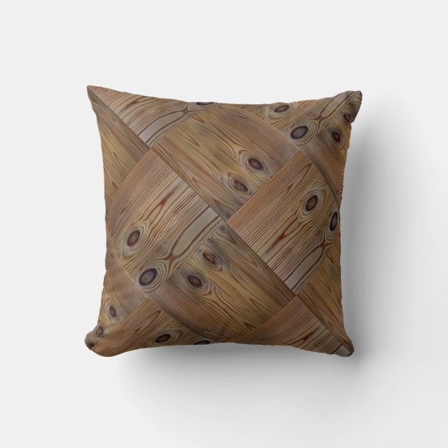 Coussin Bois texture bois naturel arrière - plan brun arbr (Recto)
