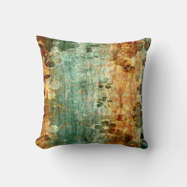 Coussin Bois vintage Art Abstrait (Recto)