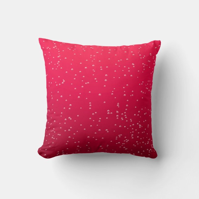 Coussin Boisson Cherry avec Fond d'Art de Bulles Minuscule (Recto)