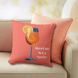 Coussin Boisson Cocktail Italien Vintage Retro Happy Hour