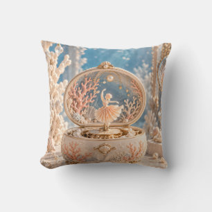 Coussin Boîte à musique Ballerine Récif de Corail Perle Fa