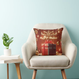 Coussin Boîte Cadeau de Noël Cinématique