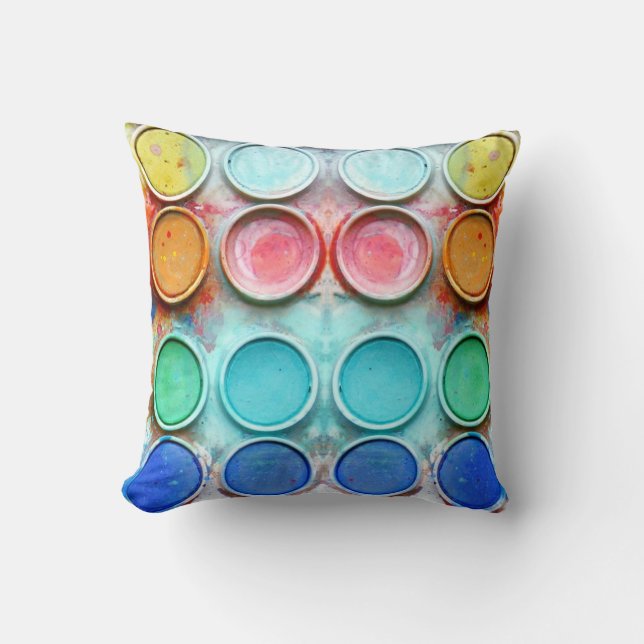 Coussin Boîte de couleur de peinture de beaux-arts (Recto)