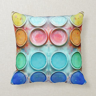 Coussin Boîte de couleur de peinture de beaux-arts