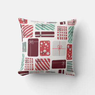 Coussin Boîtes cadeaux Festif Motif sans couture