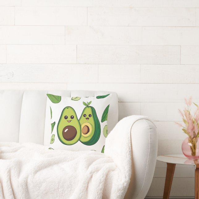 Coussin Boîtier téléphonique couple Avocado | Funny Kawaii (Canapé)