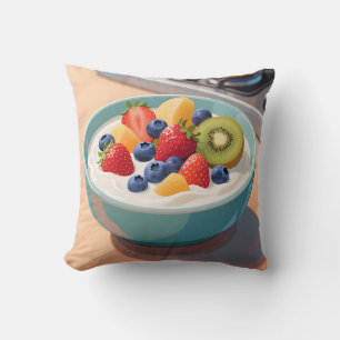 Coussin Bol de yaourt aux fruits frais