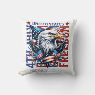 Coussin Bold Eagle Patriotic 4th of July Pillow