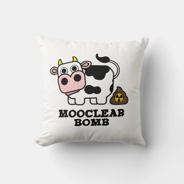 Coussin Bombe Mooclebre Funny Cow Pun (Recto)