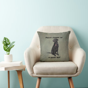 Coussin Bon Garçon Black Lab