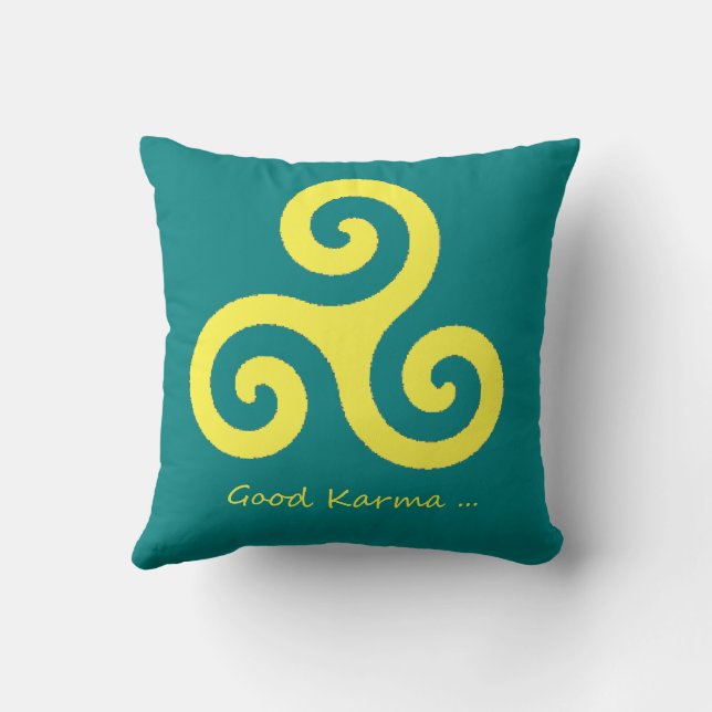 Coussin Bon Karma Green (Verso)