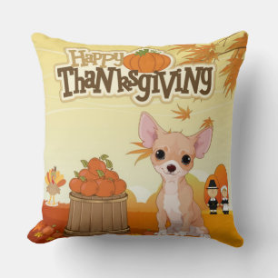 Coussin Bon thanksgiving Chihuahua
