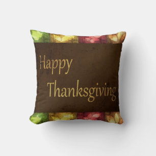 Coussin Bon thanksgiving Grunge Feuilles