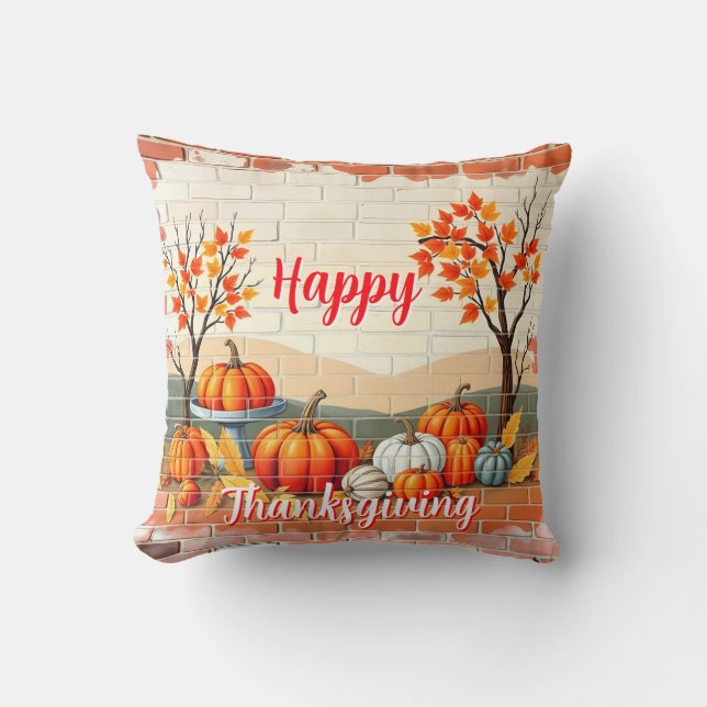 Coussin Bon thanksgiving Populaire Belle automne (Recto)