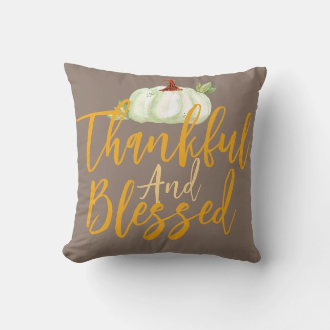 Coussin Bon thanksgiving simple mou Citrouille automne (Recto)