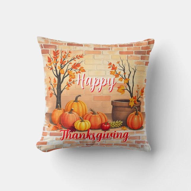 Coussin Bon thanksgiving tendance belle automne (Recto)