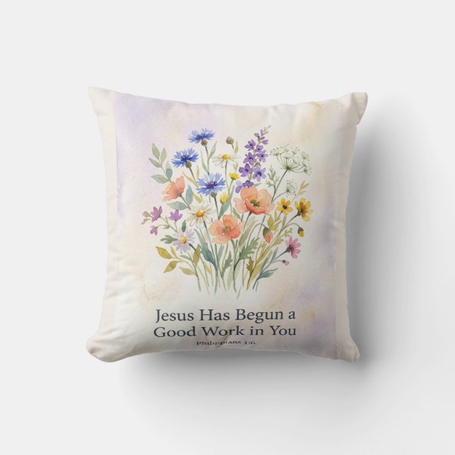 Coussin Bon travail en vous  (Recto)