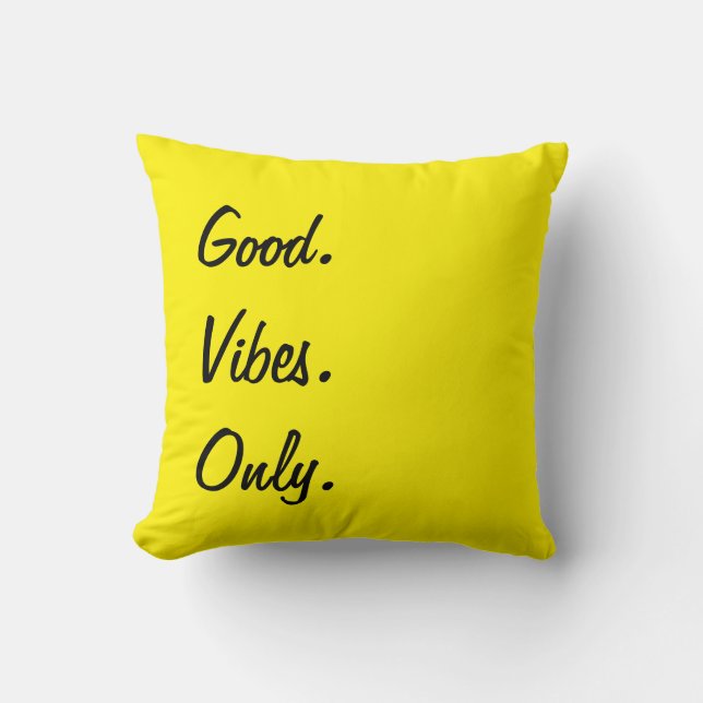 Coussin Bon. Vibraphone. Seulement. Noir et jaune (Recto)