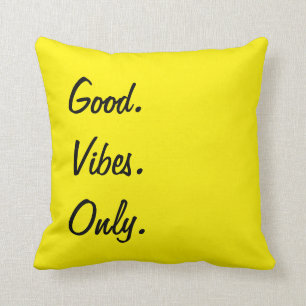 Coussin Bon. Vibraphone. Seulement. Noir et jaune