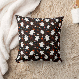 Coussin Bonbon éffrayant d'araignées fantômes d'Halloween
