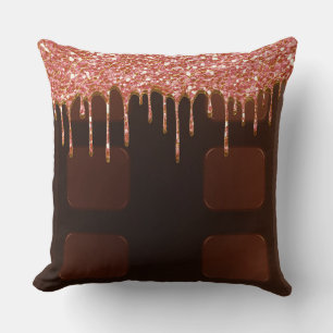 Coussin Bonbons au sucre Paillettes roses Dégoulinade de c