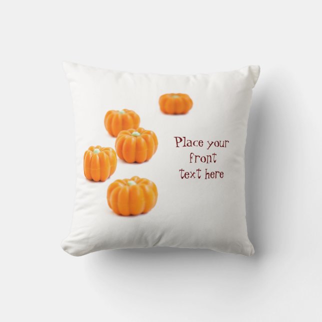Coussin Bonbons citrouilles d'Halloween (Recto)