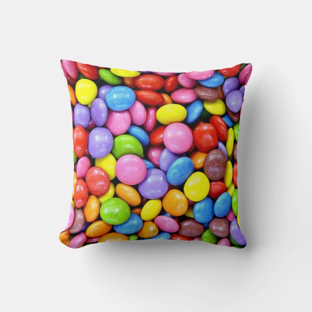 Coussin Bonbons, douceurs colorées (Recto)