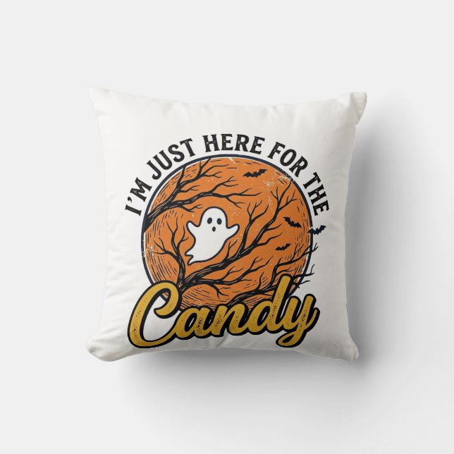 Coussin Bonbons Halloween Fantôme Conception Vectorielle V (Recto)