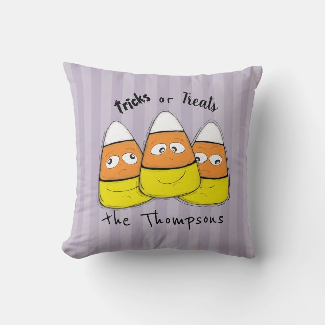 Coussin Bonbons Halloween Farce ou Friandise Mignons Fanta (Recto)