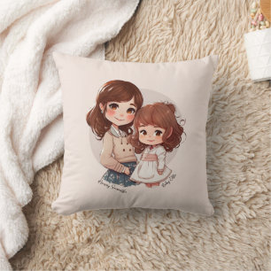 Coussin Bond adorable maman et fille (4)