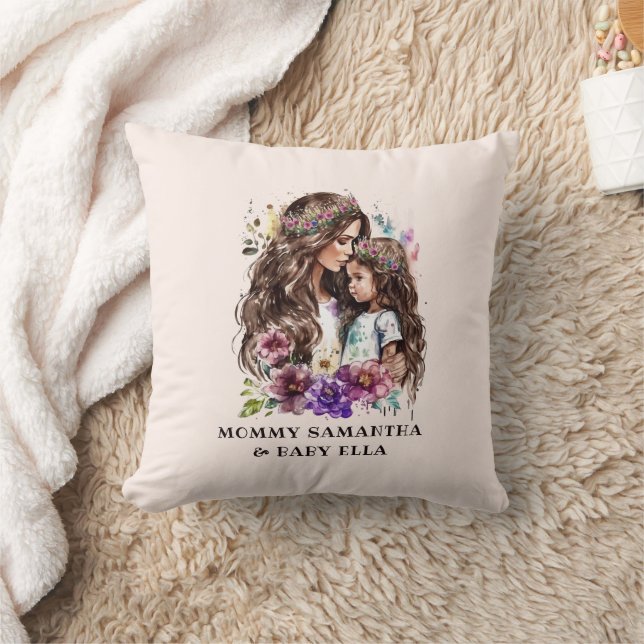 Coussin Bond adorable maman et fille (7) (Couverture)