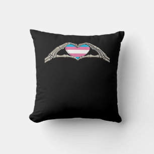 Coussin Bone Hands Coeur Transgenre Goth
