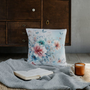 Coussin Bonheur Botanique Bleu