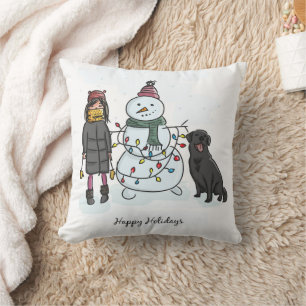 Coussin Bonhomme de neige