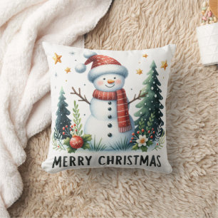 Coussin Bonhomme de neige de Noël