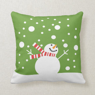 Coussin Bonhomme de neige de vacances d'hiver