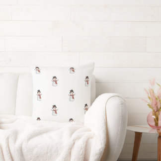 Coussin Bonhomme de neige heureux